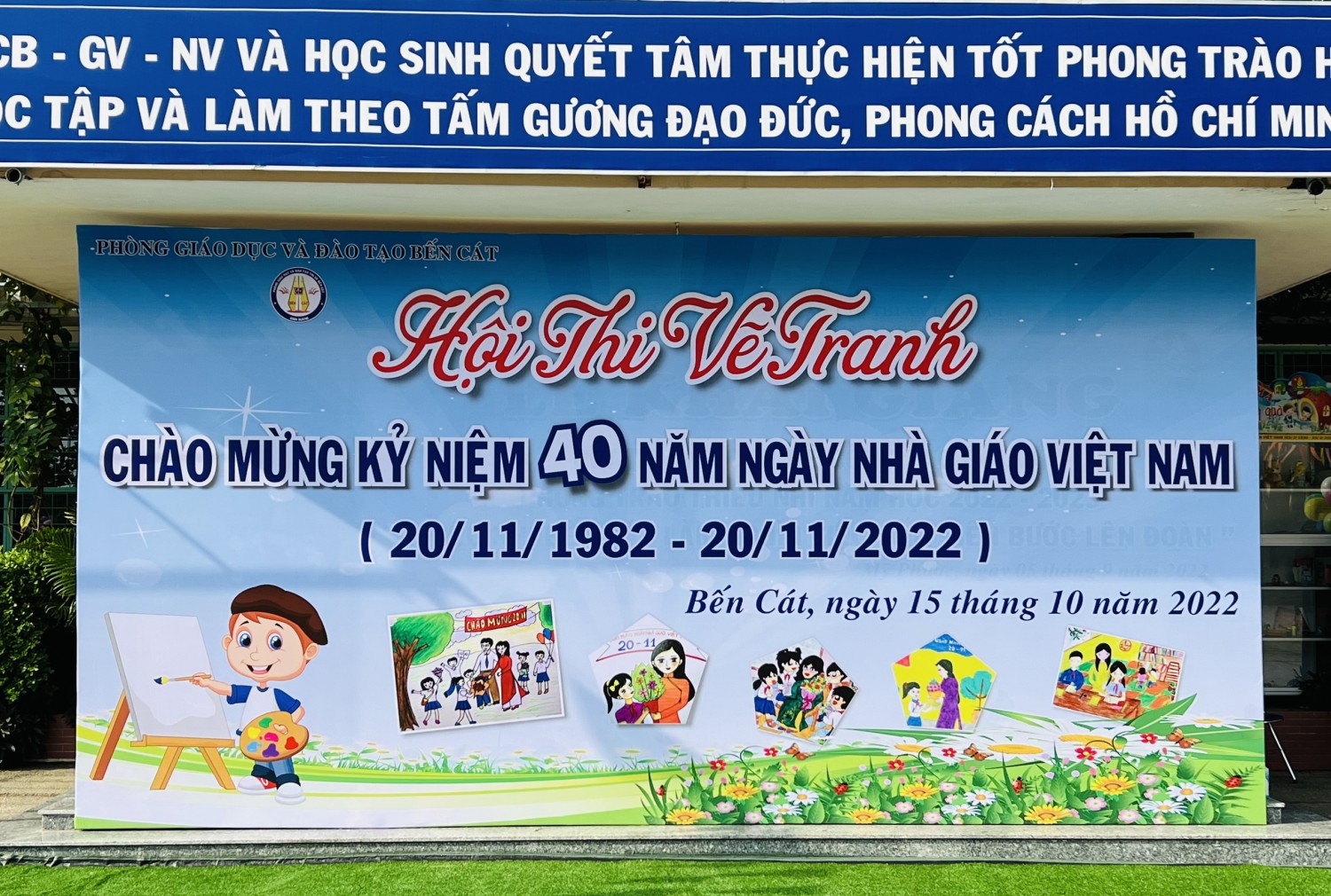 Phòng Giáo dục và Đào tạo thị xã Bến Cát tổ chức hội thi vẽ tranh chào mừng kỷ niệm 40 năm ngày nhà giáo Việt Nam (20/11/1982-20/11/2022)